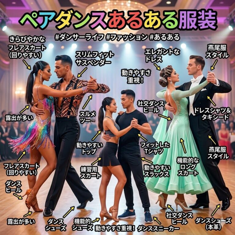 ペアダンス服装図鑑 ～ダンス衣装と普段着を比べてみよう～